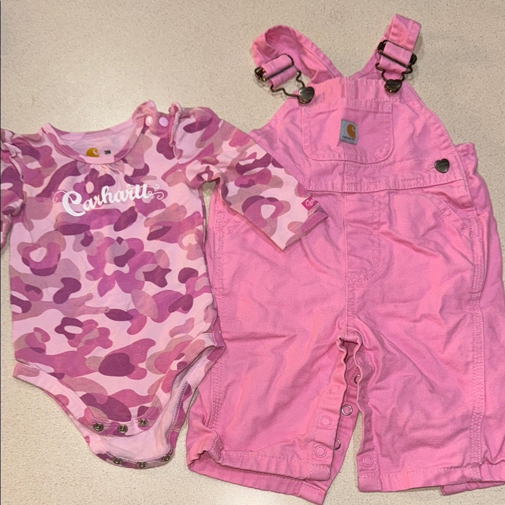 Carhartt Pink Overalls Casual Cotton Blend